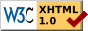 Valid XHTML icon